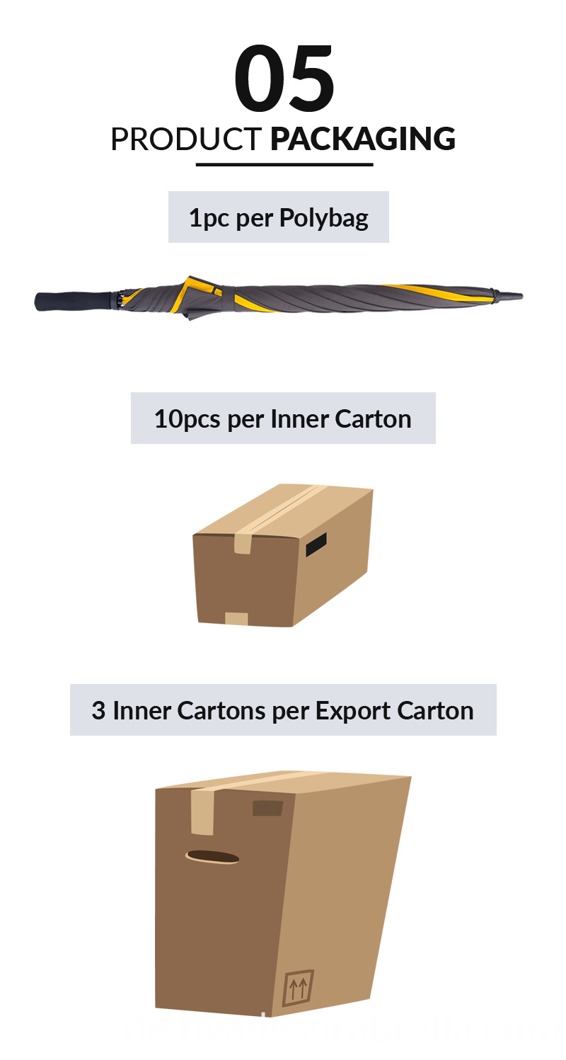 Einfarbiger Golf Umbrella Big Size Plain Color Golf Umbrella Big Size